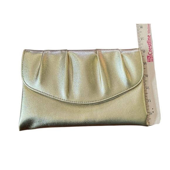 VTG Polished Gold Evening Bag Pleated Clutch Party Purse 1978 Avon READ NOTE - Picture 4 of 6